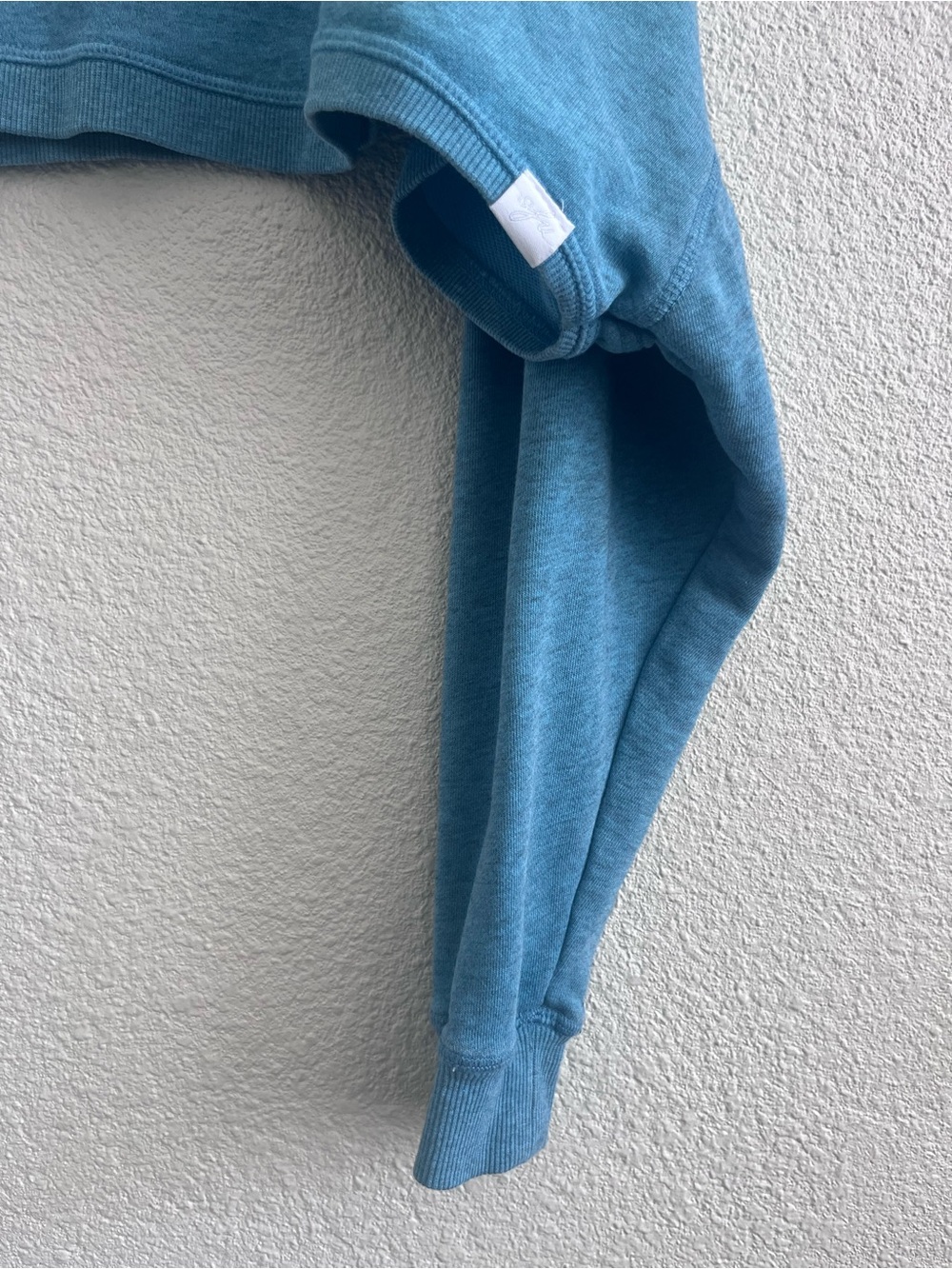Urban Outfitters Cropped Crewneck Sweatshirt - Teal Blue - Picture 2 of 4
